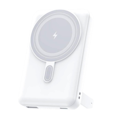 Магнитный внешний аккумулятор Axion с беспроводной зарядкой (15W), 10000 Mah, белый