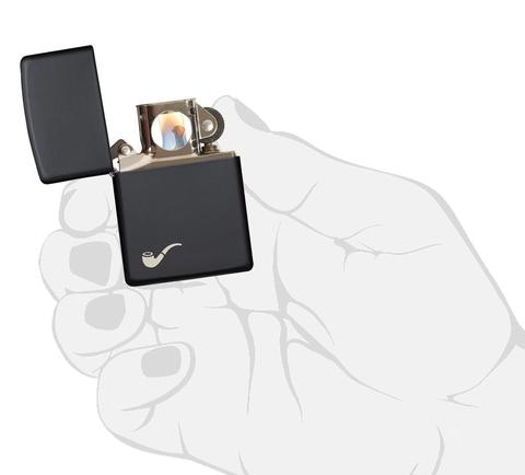 Зажигалка для трубок ZIPPO Pipe с покрытием Black Matte 218PL