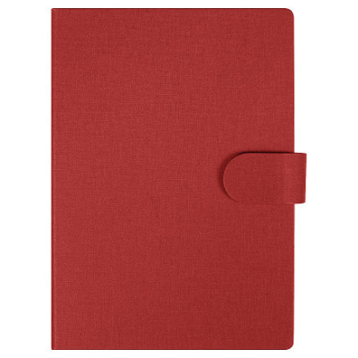 Блокнот А5 Tasmania, в твердой обложке со стикерами в линейку, красный