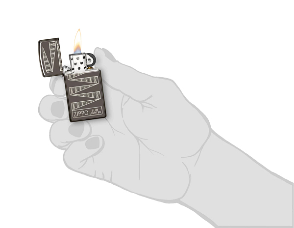 Зажигалка 65th Anniversary Zippo Slim® с покрытием Black Ice® 49709