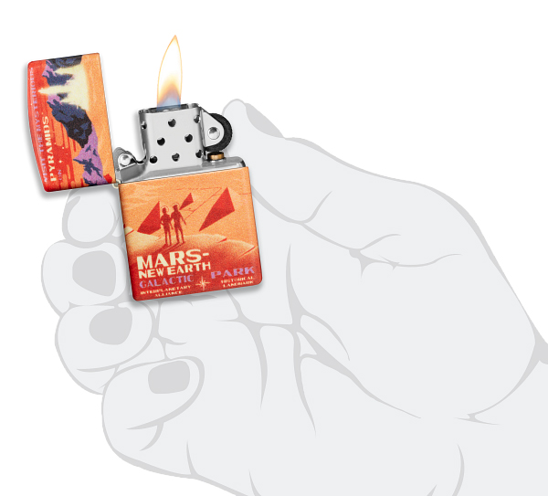 Зажигалка ZIPPO Mars Design с покрытием 540 Matte 49634