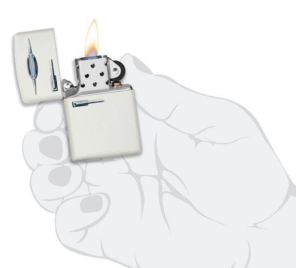 Зажигалка ZIPPO Retro Fridge Design с покрытием White Matte 49636