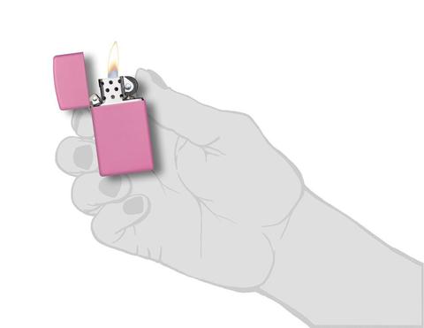 Зажигалка ZIPPO Slim® с покрытием Pink Matte 1638