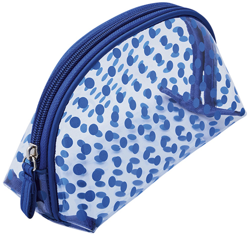 Косметичка Dewal Beauty серия "Горох" BG-12blue