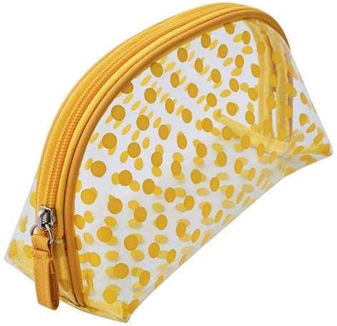 Косметичка Dewal Beauty серия "Горох" BG-12yellow