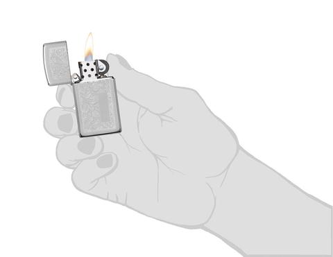 Зажигалка ZIPPO Slim® Venetian® с покрытием High Polish Chrome 1652