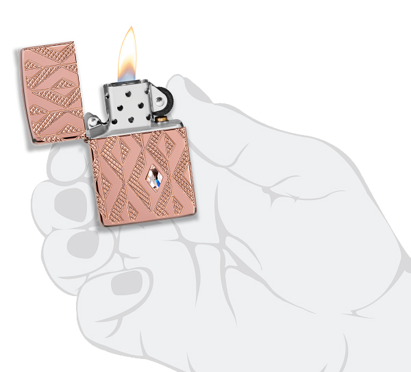 Зажигалка ZIPPO Armor® Geometric с покрытием Rose Gold 49702