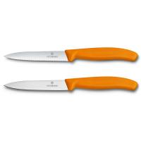 Набор Victorinox кухонный, 2 предмета, лезвие прямое и волнистое, оранжевый
