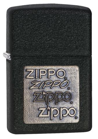 Зажигалка ZIPPO Logo с покрытием Black Crackle™ 362