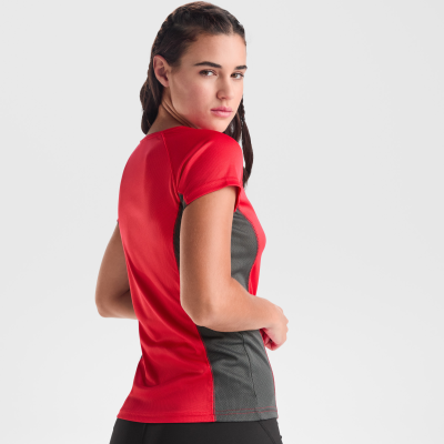 Спортивная футболка SHANGHAI WOMAN женская, КРАСНЫЙ/ТЕМНЫЙ ГРАФИТ S