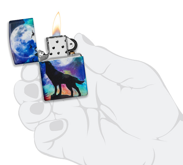 Зажигалка ZIPPO Wolf Design с покрытием 540 Matte 49683