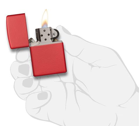 Зажигалка ZIPPO Classic с покрытием Red Matte 233