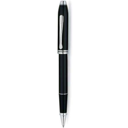 Ручка роллер Cross TOWNSEND-BLACK LACQUER RHODIUM PLATED