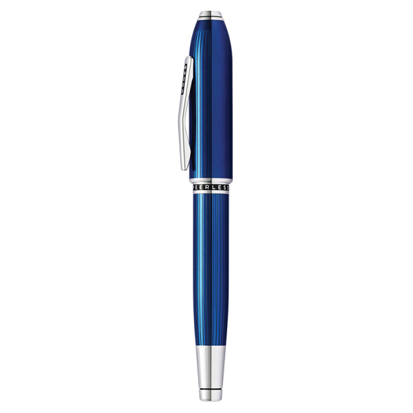 Перьевая ручка Cross Peerless Translucent Quartz - Blue Engraved Lacquer