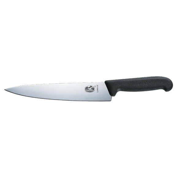 Нож Victorinox разделочный, лезвие 25 см, черный