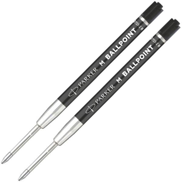 Стержень для шариковой ручки Parker QuinkFlow Basic Z09: M, черный, 2шт