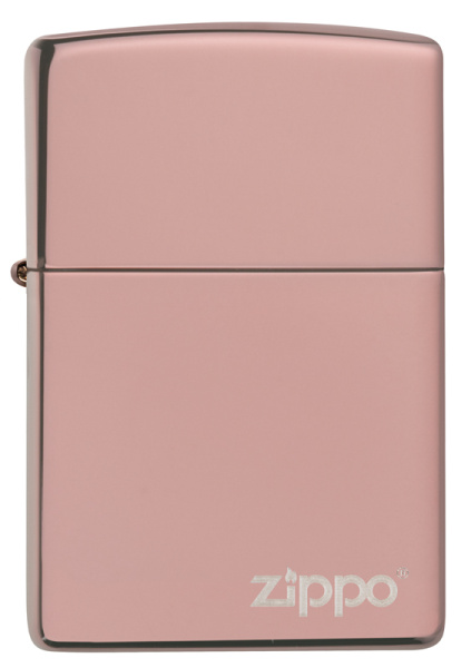 Зажигалка ZIPPO Logo с покрытием High Polish Rose Gold 49190ZL