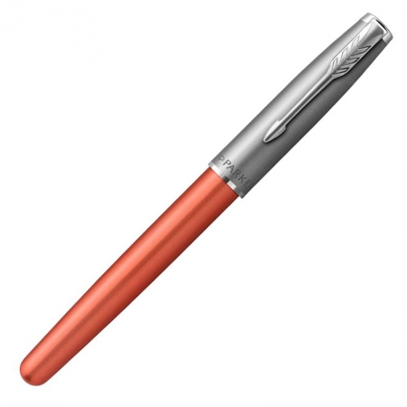 Ручка-роллер Parker "Sonnet Sand Blasted Metal&Orange Lacquer"
