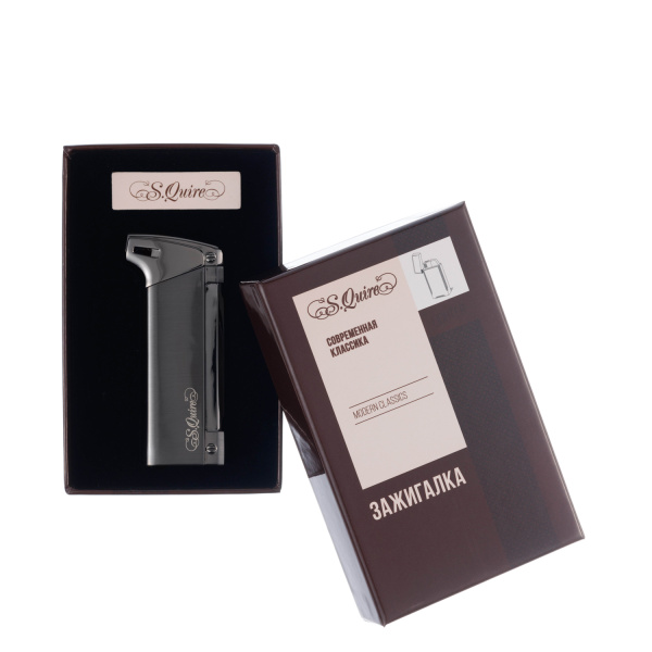 Зажигалка S.Quire газовая для трубок FL010-Steel