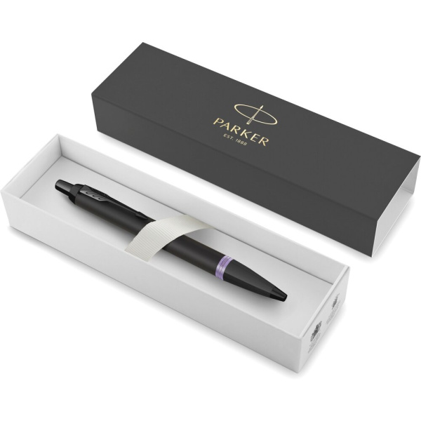 Шариковая ручка Parker IM Vibrant Rings K315 - Amethyst Purple PVD, M