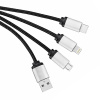 Кабель - брелок Plug с подсветкой гравировки, черный