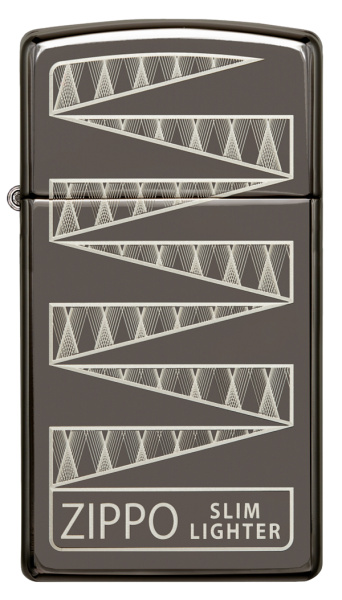 Зажигалка 65th Anniversary Zippo Slim® с покрытием Black Ice® 49709