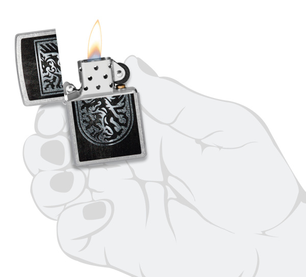 Зажигалка ZIPPO Dragon Design с покрытием Street Chrome 48730
