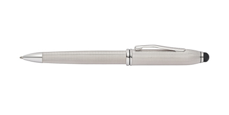 Шариковая ручка Cross Townsend Stylus со стилусом 8мм. Цвет - платиновый.