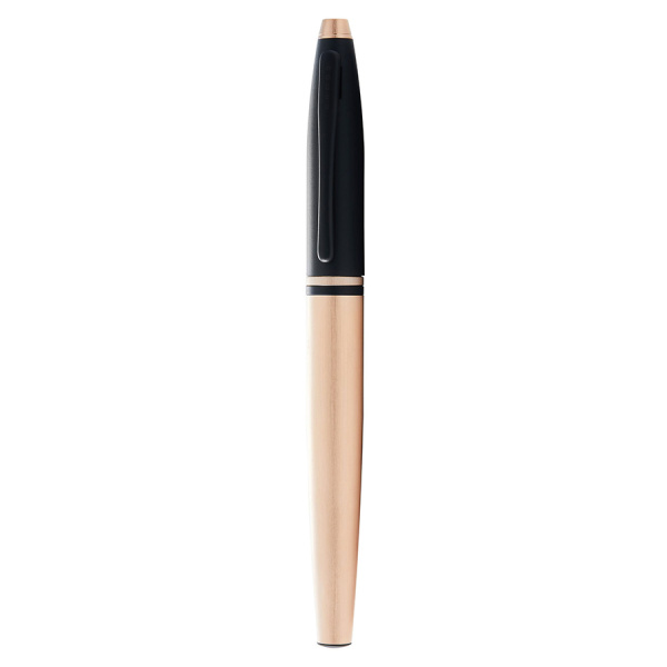 Перьевая ручка Cross Calais - Brushed Rose Gold Plate and Black Lacquer, M