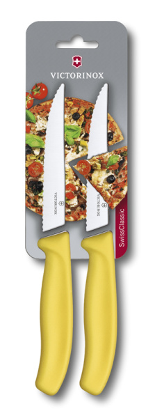 Набор из 2 ножей для стейка и пиццы VICTORINOX SwissClassic "Gourmet" 6.7936.12L8B