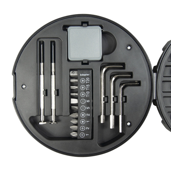 Набор инструментов в форме колеса TORQ, черный