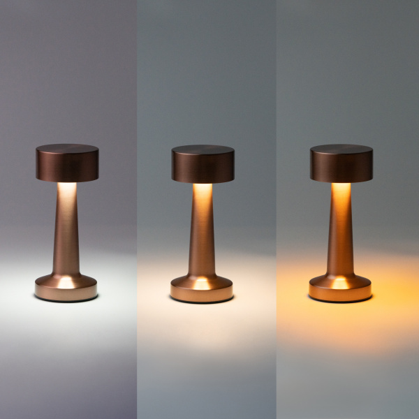 Настольная лампа REIKI cо встроенной батареей HF-8, золотой