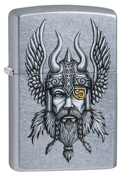 Зажигалка ZIPPO Viking Warrior с покрытием Street Chrome™ 29871
