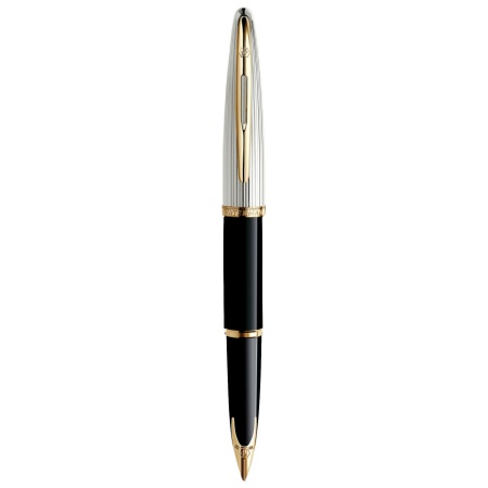 Ручка перьевая Waterman CARENE DE LUXE BLACK/SILVER F