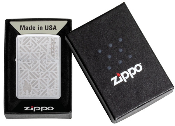 Зажигалка ZIPPO Mosaic с покрытием Satin Chrome 29912