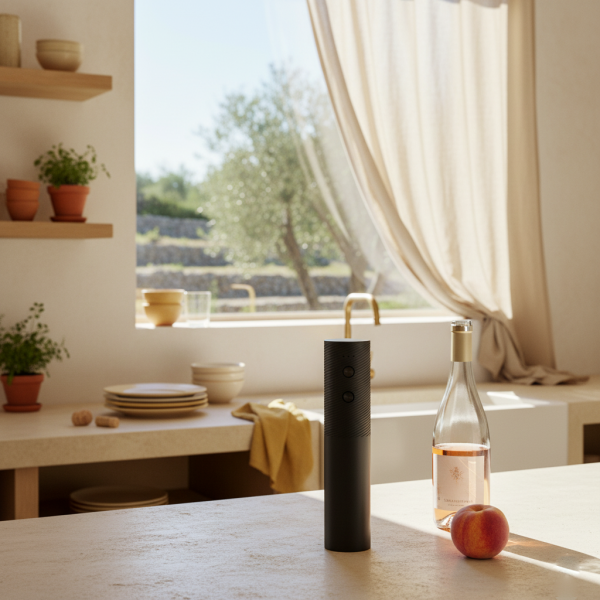 Винный электрический штопор Corknroll со встроенным аккумулятором, чёрный