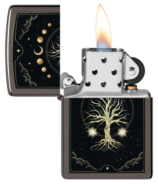 Зажигалка ZIPPO Mystic Nature Design с покрытием Black Ice® 48636