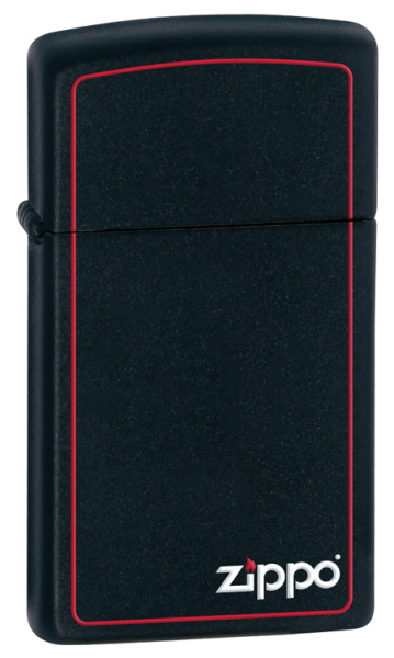 Зажигалка ZIPPO Slim® с покрытием Black Matte 1618ZB