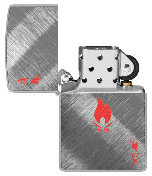 Зажигалка ZIPPO Ace Design с покрытием Brushed Chrome 48451