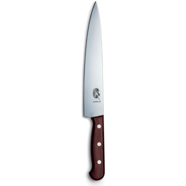 Нож Victorinox Rosewood разделочный, лезвие 22 см, коричневый, в подарочной коробке