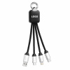 Кабель - брелок Plug с подсветкой гравировки, черный