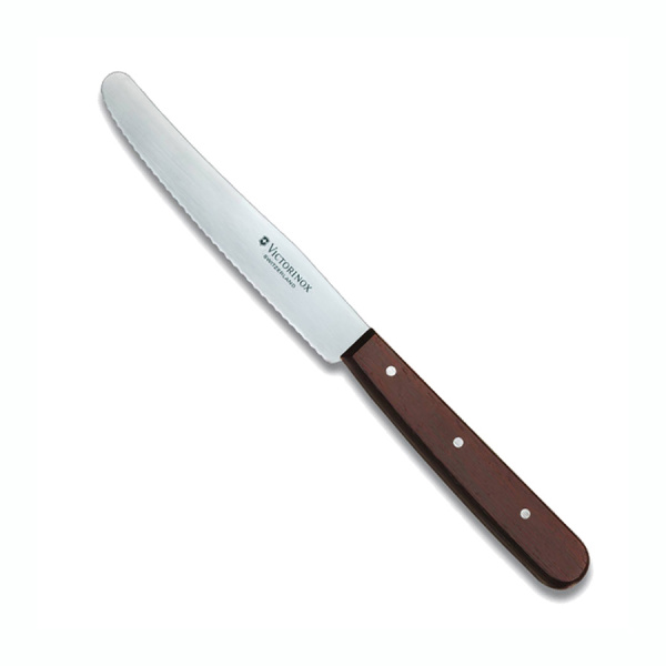 Нож Victorinox для томатов, лезвие 11 см волнистое, дерево
