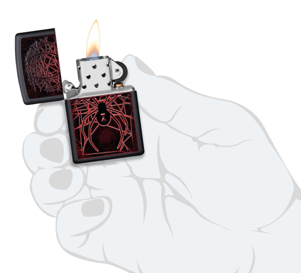 Зажигалка ZIPPO Spider Design с покрытием Black Matte 49791