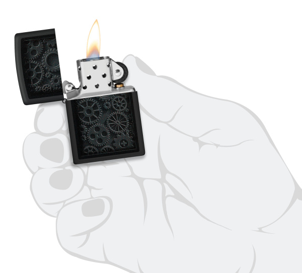 Зажигалка ZIPPO Steampunk с покрытием Black Matte 48999