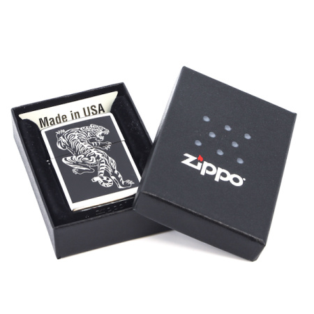Зажигалка ZIPPO Tigre с покрытием Brushed Chrome 207 Tigre