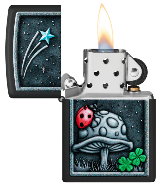 Зажигалка ZIPPO Ladybug Design с покрытием Black Matte 48724