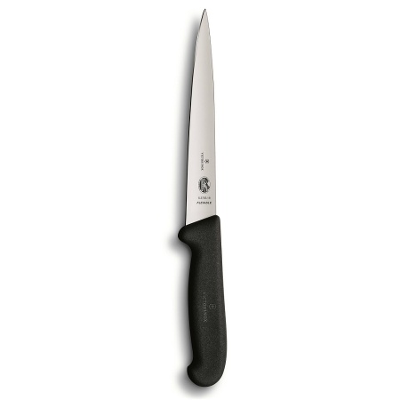 Нож Victorinox филейный, лезвие 18 см, черный