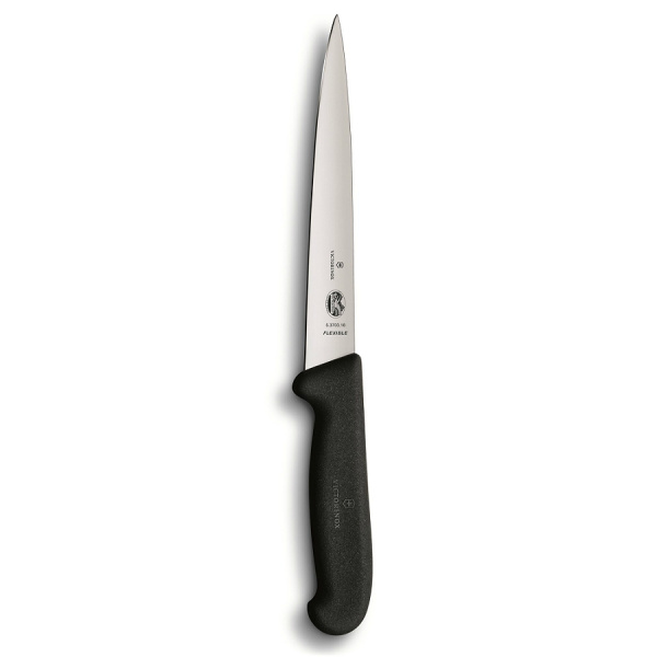 Нож Victorinox филейный, лезвие 18 см, черный