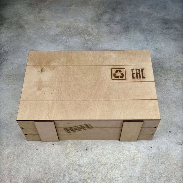 Подарочная коробка из фанеры Посылка (прямоугольная)