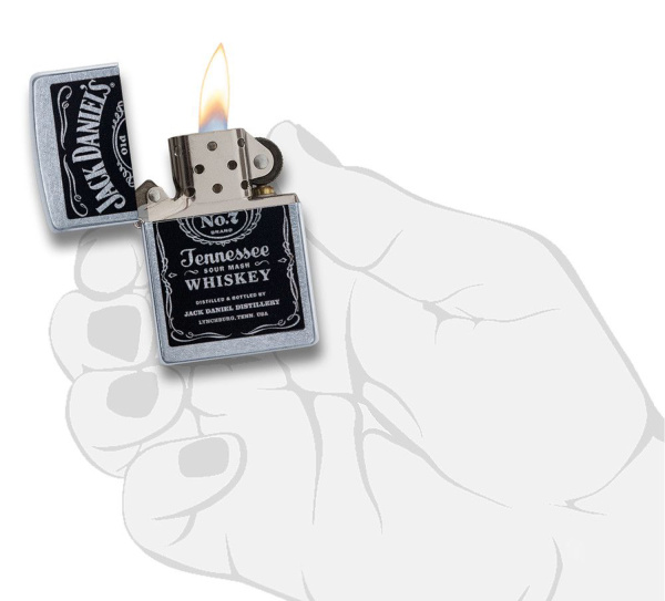Зажигалка ZIPPO Jack Daniels® с покрытием Street Chrome 24779